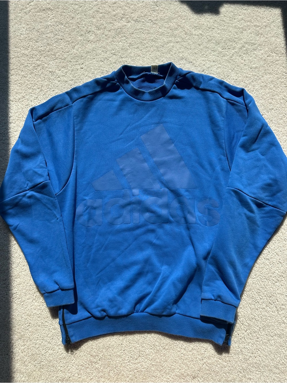 ADIDAS womens ROYAL BLUE CREWNECK